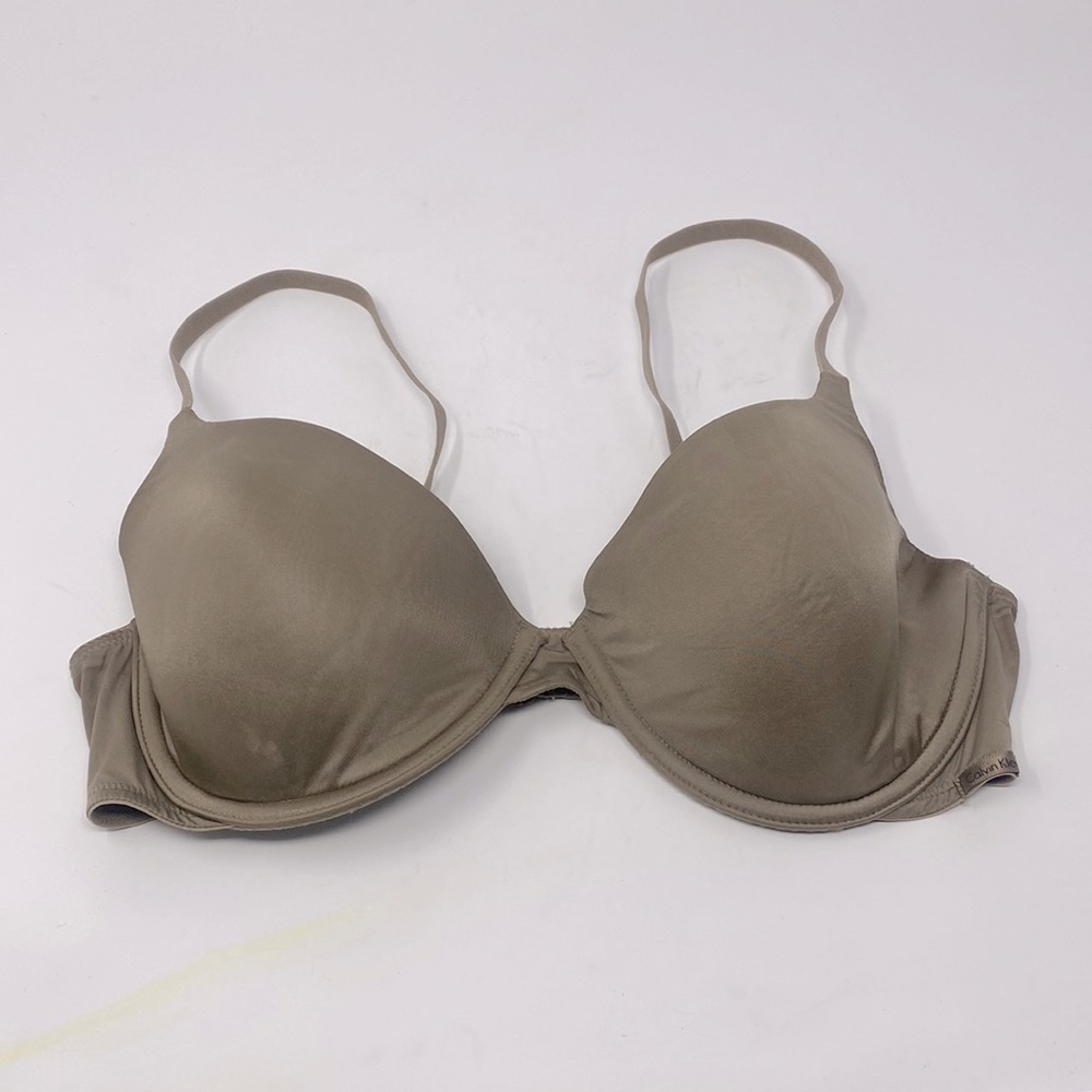 Calvin Klein Taupe Colored Bra Size 34C Excellent Condition